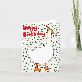 Festiva Tarjeta de cumpleaños Grumpy Goose