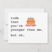 tarjeta de cumpleaños insignificante / grosero de 