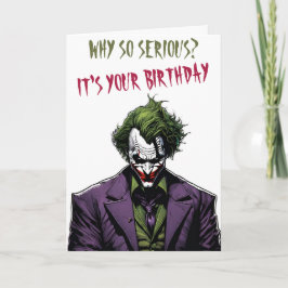 Festiva tarjeta de cumpleaños joker