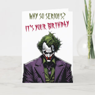 Festiva tarjeta de cumpleaños joker