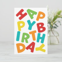 Tarjeta de cumpleaños - Letras revueltas