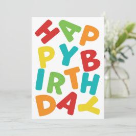 Festiva Tarjeta de cumpleaños - Letras revueltas