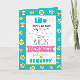 Festiva Tarjeta de cumpleaños "Life - Just Wing It"