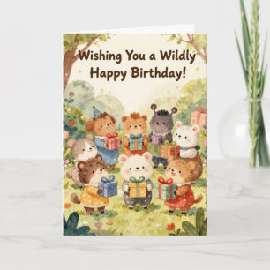 Festiva Tarjeta de cumpleaños locamente feliz