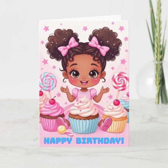 Festiva Tarjeta de cumpleaños más dulce (Anverso)