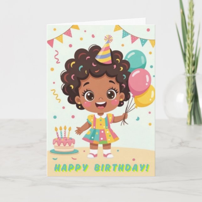 Festiva Tarjeta de Cumpleaños más Feliz (Anverso)