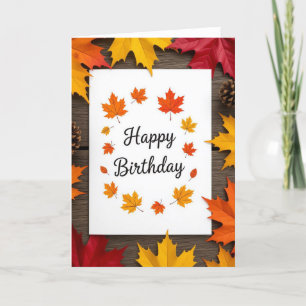 Festiva Tarjeta de cumpleaños otoño, cumpleaños otoño, tar