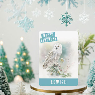 Festiva Tarjeta de cumpleaños Owl para los vibradores de i