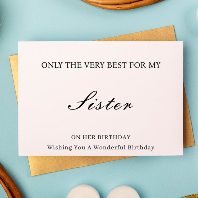 Festiva Tarjeta de cumpleaños para la hermana (Birthday card for sister)
