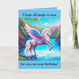 Festiva Tarjeta de cumpleaños Pegasus