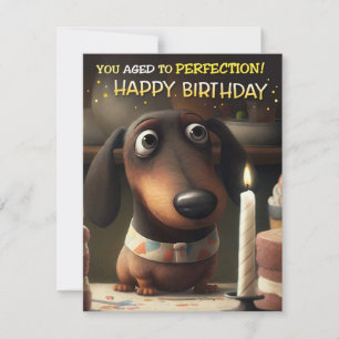 Festiva Tarjeta de cumpleaños Perfection Dog