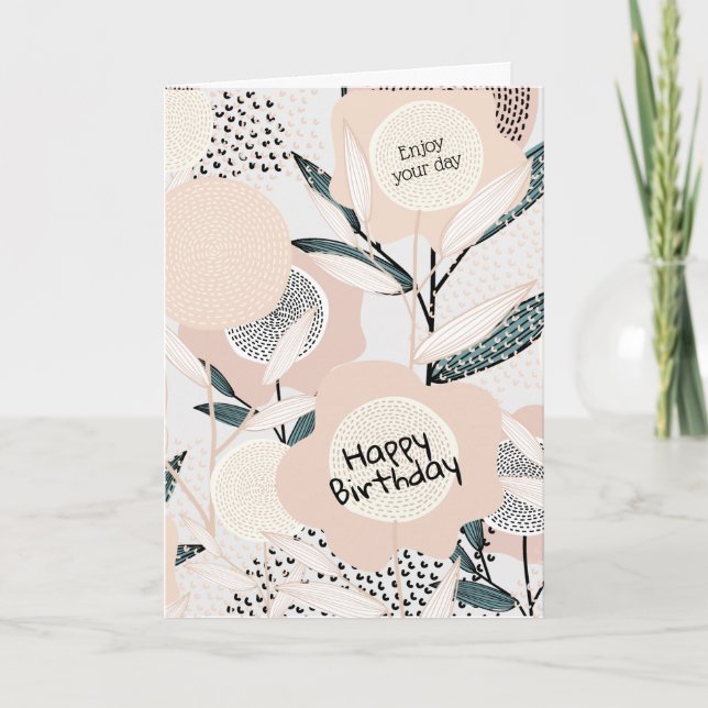 Festiva Tarjeta de cumpleaños personalizada (Anverso)