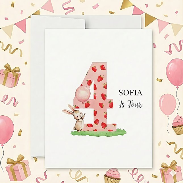 Festiva Tarjeta de cumpleaños personalizada de conejito pa (Subido por el creador)