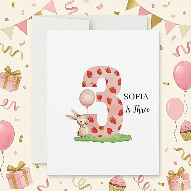 Festiva Tarjeta de cumpleaños personalizada de conejito pa (Subido por el creador)