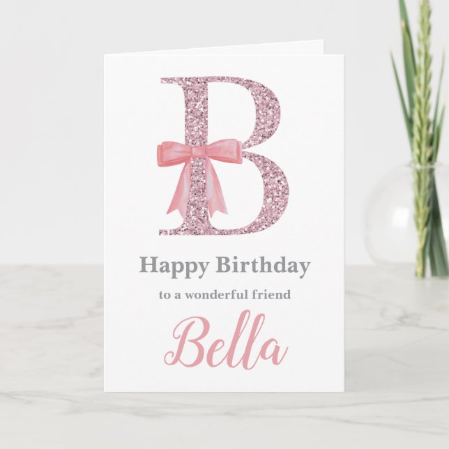 Festiva Tarjeta de cumpleaños personalizada para ella - Ca (Anverso)