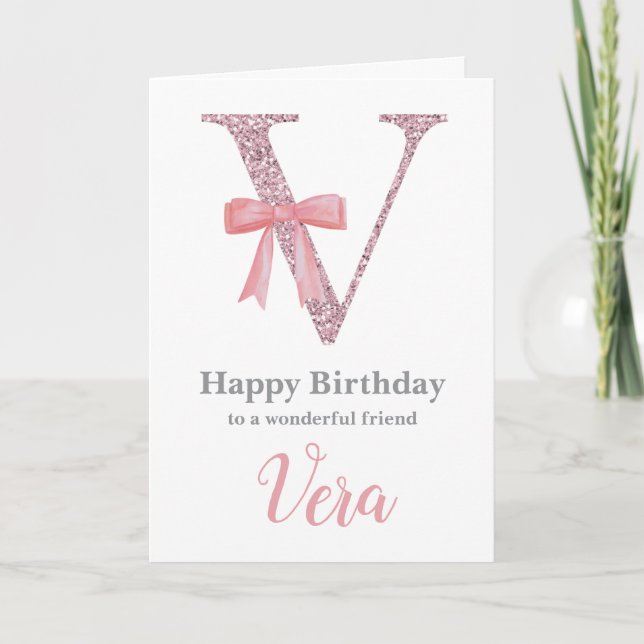 Festiva Tarjeta de cumpleaños personalizada para ella - Ca (Anverso)