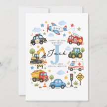 Tarjeta de cumpleaños personalizada para niño de 2