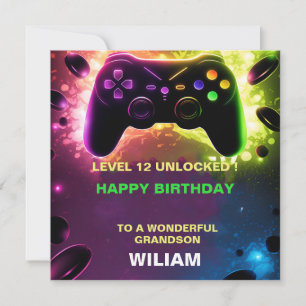 Festiva Tarjeta de cumpleaños PersonaliZed Gamer