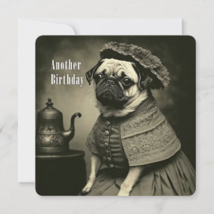 Festiva Tarjeta de cumpleaños Pug de Victoria - Imagen div