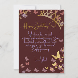 Festiva Tarjeta de cumpleaños Reina