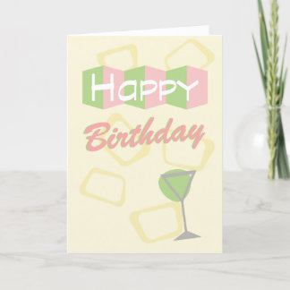 Festiva Tarjeta de cumpleaños retro mod