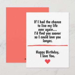 Festiva Tarjeta de cumpleaños Romántica de Te Amo para par