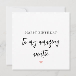 Festiva Tarjeta de cumpleaños sencilla de la tía