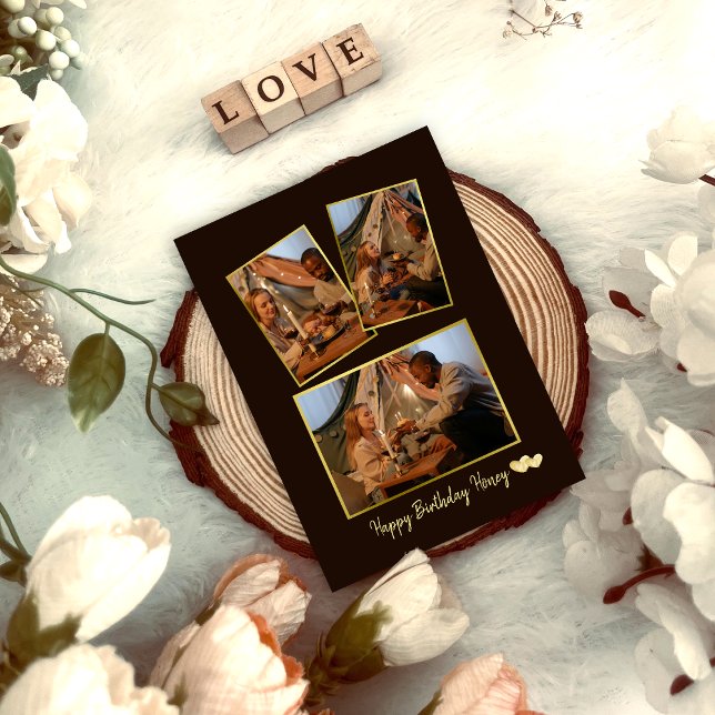 Festiva Tarjeta de cumpleaños simple para Collage de fotos (Subido por el creador)