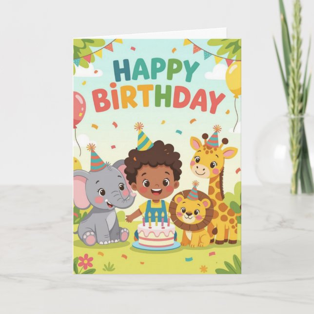 Festiva Tarjeta de Cumpleaños Sueños Más Salvajes (Anverso)