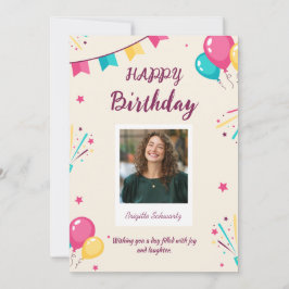 Festiva tarjeta de cumpleaños - tarjeta de felicitación de
