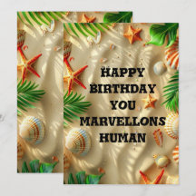 Tarjeta de cumpleaños tropical