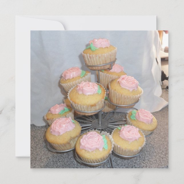 Festiva Tarjeta de Cupcakes Dulces (Anverso)
