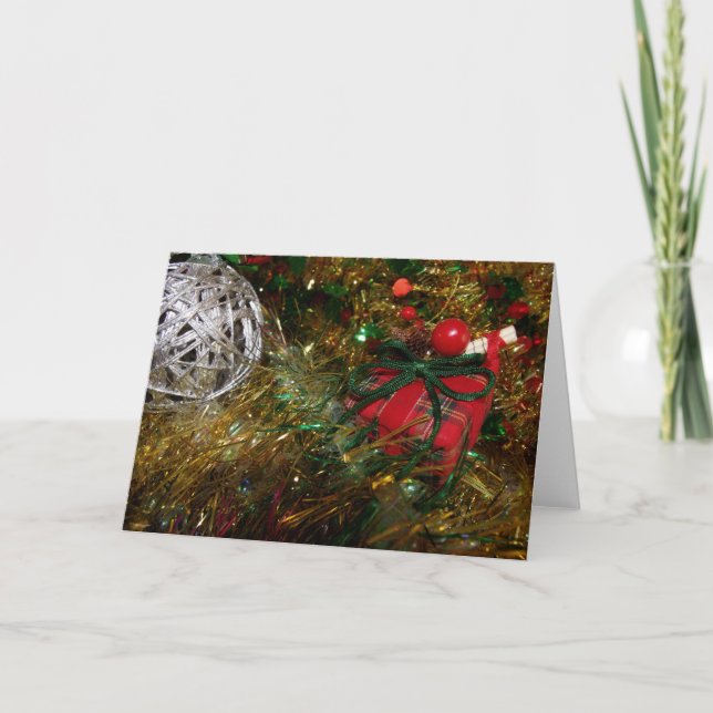 Festiva Tarjeta de decoración de navidades (Anverso)