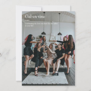 Festiva Tarjeta de definición del día de Galentine's de fo