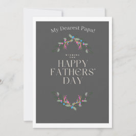 Festiva Tarjeta de deseo de vacaciones del Día del Padre