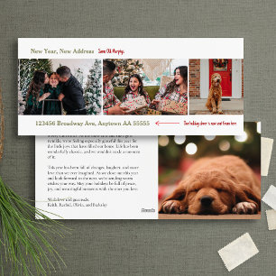 Festiva Tarjeta de desplazamiento de foto de nueva direcci