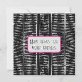 Festiva Tarjeta de detalles arquitectónicos en blanco, neg