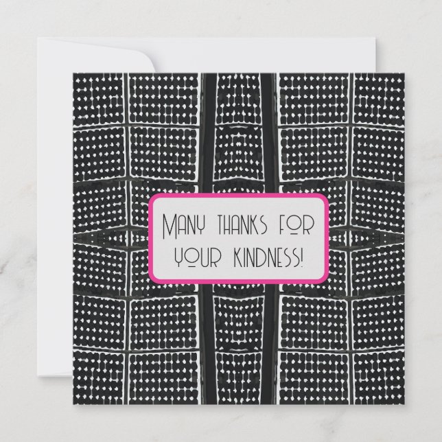 Festiva Tarjeta de detalles arquitectónicos en blanco, neg (Anverso)