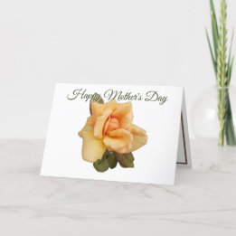 Festiva Tarjeta de Día de la Madre blanco Rosa de naranja