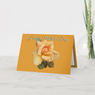 Festiva Tarjeta de Día de la Madre del Rosa de naranja de