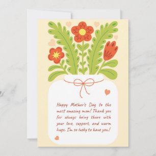 Festiva Tarjeta de Día de la Madre Preciosa con Palabras C