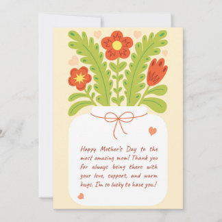 Festiva Tarjeta de Día de la Madre Preciosa con Palabras C