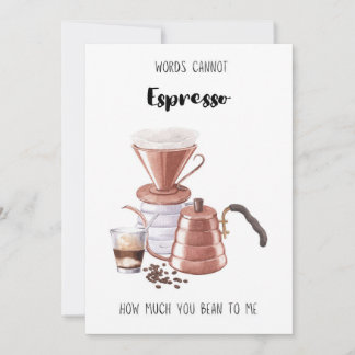 Festiva Tarjeta de Día de San Valentín de café corto para 