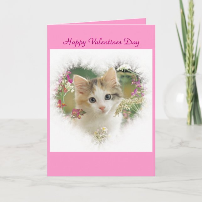 Festiva tarjeta de día de San Valentín de corazón (Anverso)