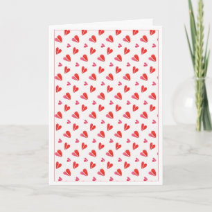 FESTIVA TARJETA DE DÍA DE SAN VALENTÍN DE CORAZONES MINIAT