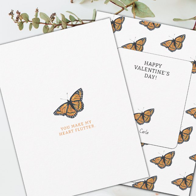 Festiva Tarjeta de Día de San Valentín de Mariposa (Subido por el creador)