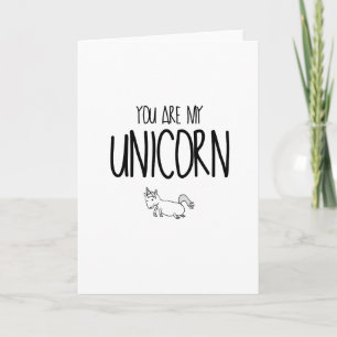 Festiva Tarjeta de Día de San Valentín de Unicorn
