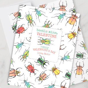 Festiva Tarjeta de Día de San Valentín del Bicho del Amor