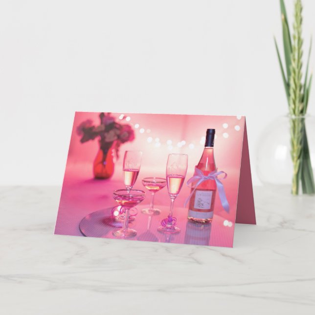 FESTIVA TARJETA DE DÍA DE SAN VALENTÍN FELIZ PARA DOS CON  (Anverso)