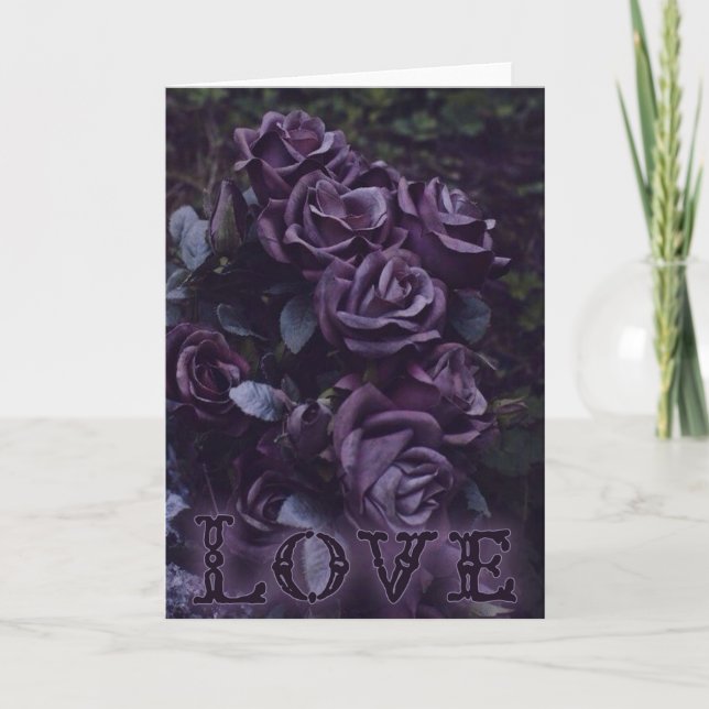 Festiva Tarjeta de Día de San Valentín gótica (Anverso)